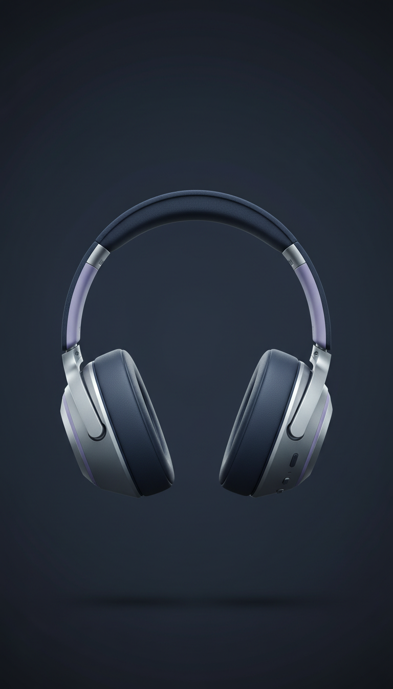 Casque bluetooth bleu nuit spatial