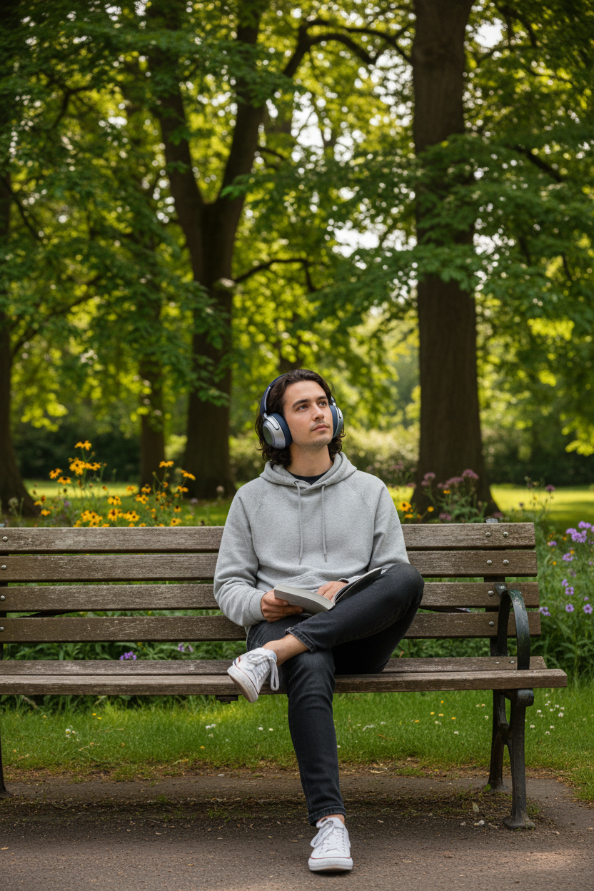 Casque bluetooth bleu nuit spatial