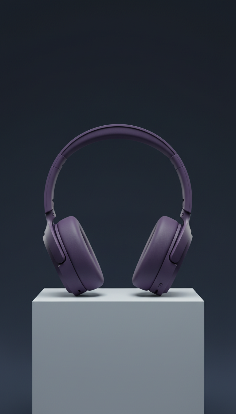 Casque sans fil violet iris supra-aural