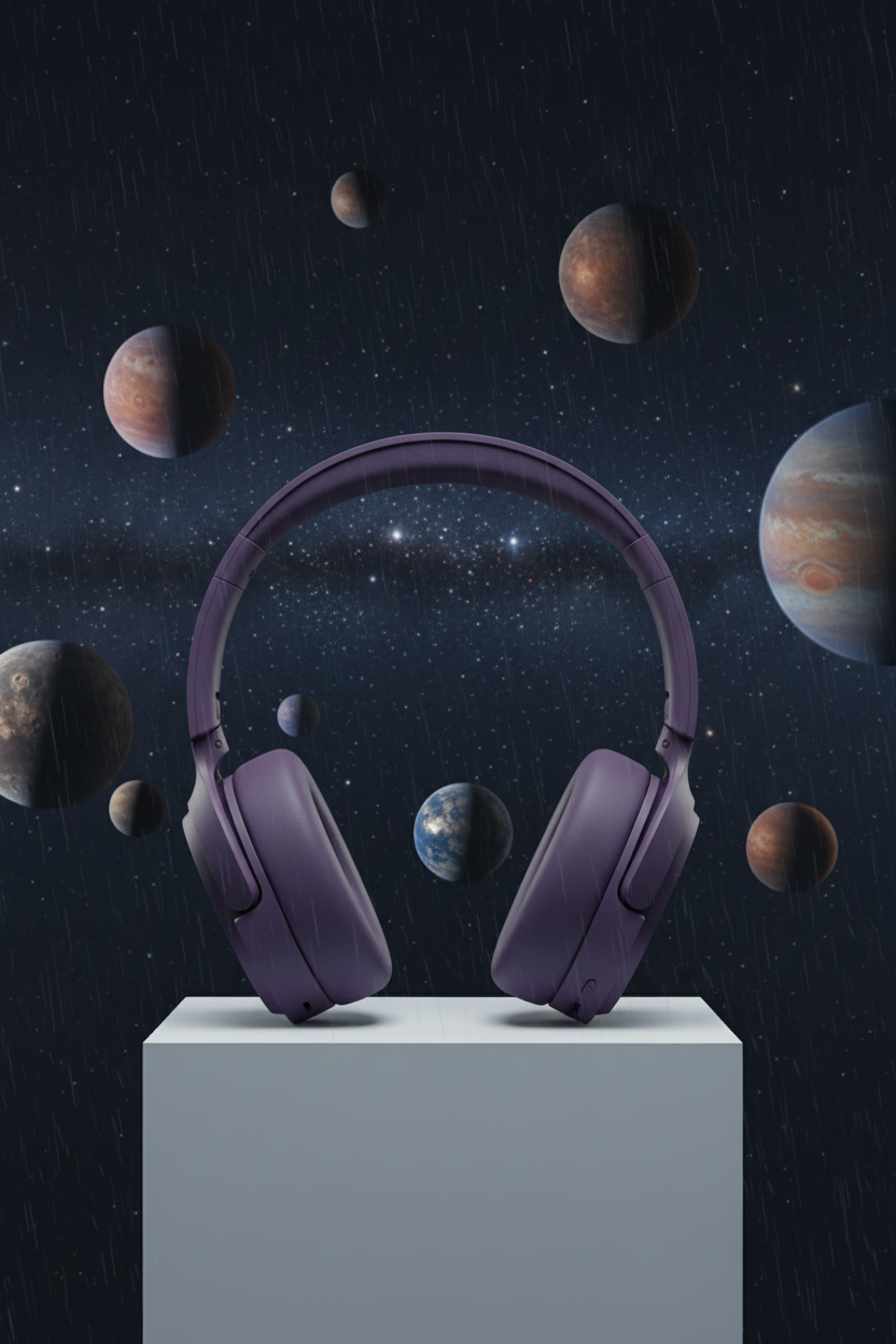 Casque sans fil violet iris supra-aural